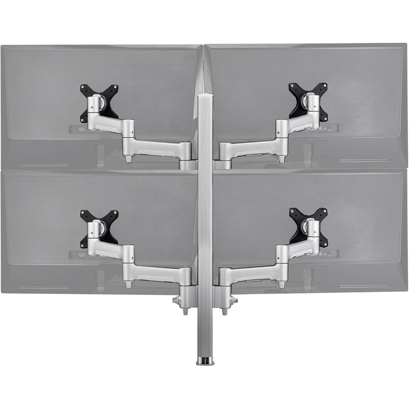 Atdec AWMS-4-4675-H-S Quad-Monitor Desk Mount Bundle (Silver)