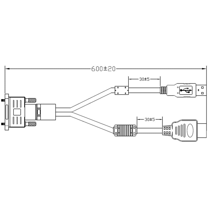 Xenarc 26-Pin HDMI/USB Input Cable for GNH Series Monitor (2')