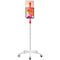 CTA Digital Heavy-Duty Security Gooseneck Floor Stand for 7-13" Tablets (White)