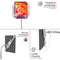 CTA Digital Heavy-Duty Security Gooseneck Floor Stand for 7-13" Tablets (White)