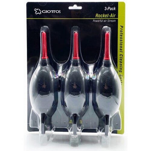 Giottos Rocket Air Blaster Large Dust-Removal Tool&nbsp;3-Pack (Black)