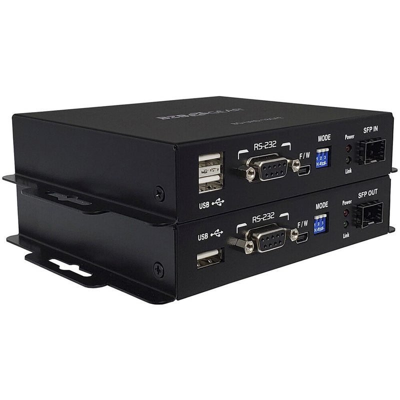 BZBGear 4K HDMI USB KVM Extender Kit over Fiber with HDR, 2-Way IR & RS-232