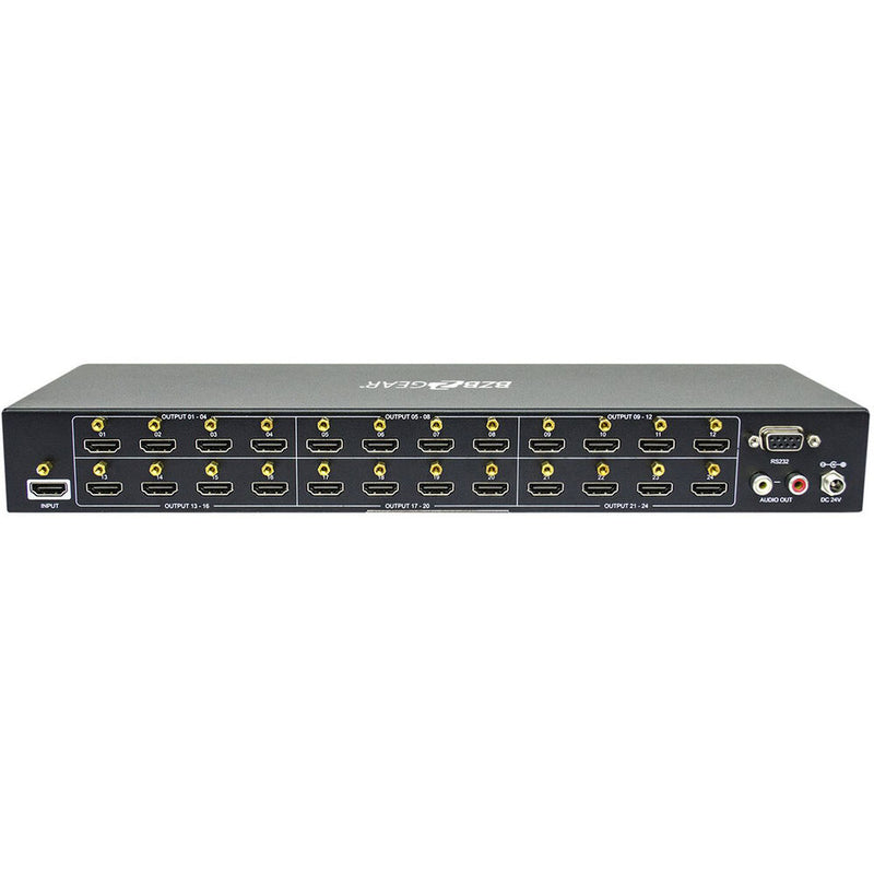 BZBGear 1 x 24 HDMI 2.0 Splitter with Downscaling and AOC