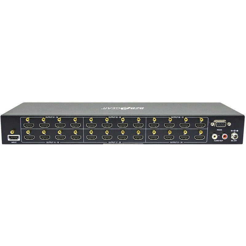BZBGear 1 x 24 HDMI 2.0 Splitter with Downscaling and AOC