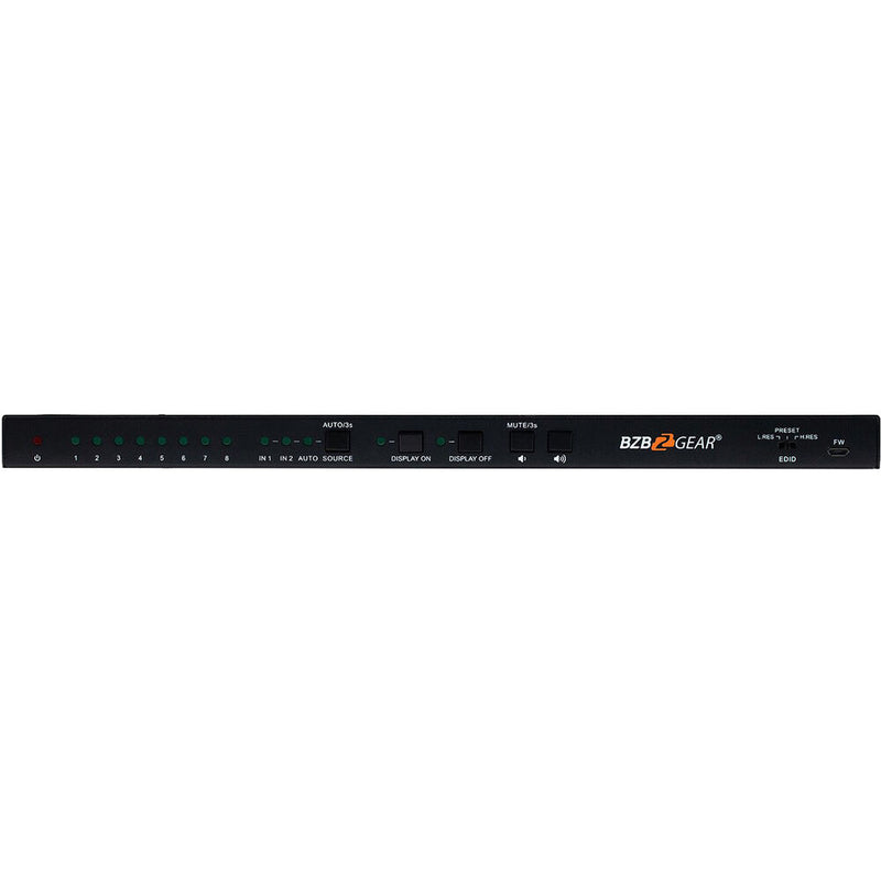 BZBGear 8-Port HDMI 4K 18Gbps 60Hz Splitter/Distribution Amplifier with CEC Turn On/Off TV