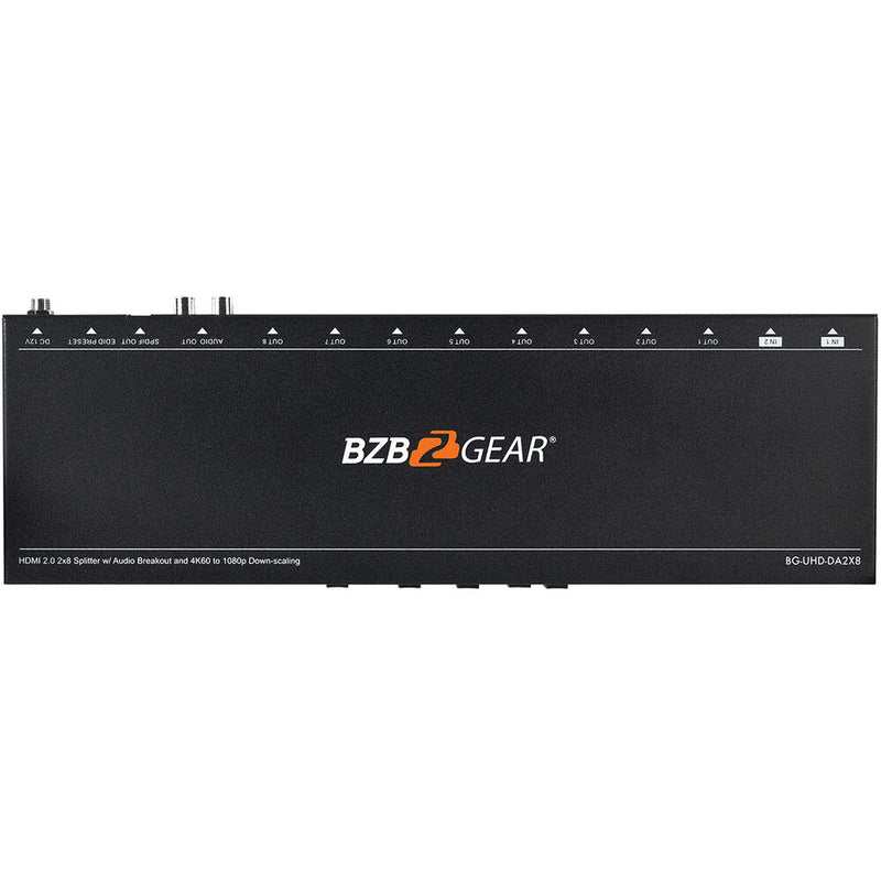 BZBGear 8-Port HDMI 4K 18Gbps 60Hz Splitter/Distribution Amplifier with CEC Turn On/Off TV