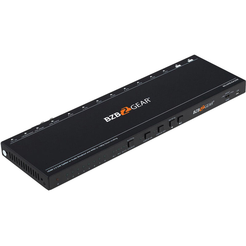 BZBGear 8-Port HDMI 4K 18Gbps 60Hz Splitter/Distribution Amplifier with CEC Turn On/Off TV