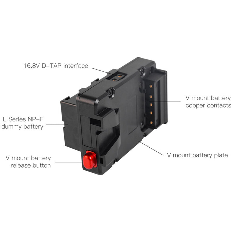 DigitalFoto Solution Limited V-Mount to L-Series Dummy Battery Plate Adapter