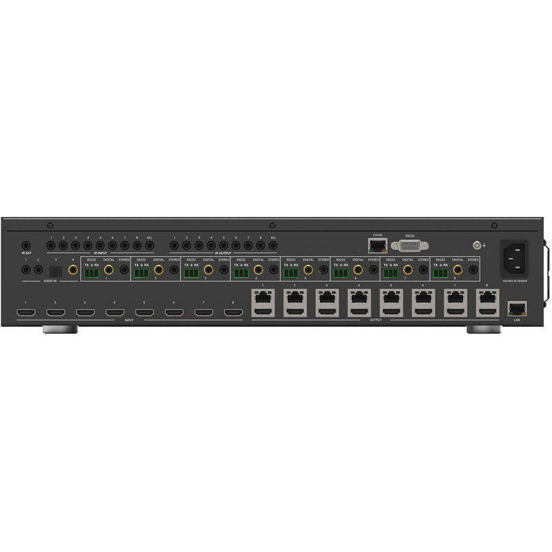BZBGear 8x8 HDMI & HDBaseT Matrix Switch Kit with Bidirectional IR & ARC (328')
