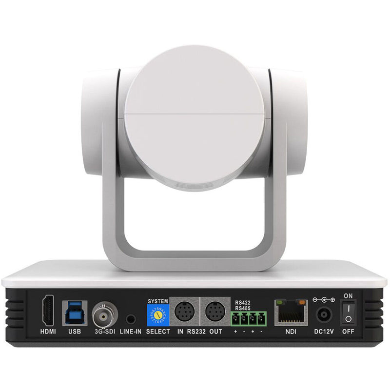 BZBGear Universal NDI/HDMI/SDI/USB Live Streaming PTZ Camera with 12x Zoom (White)