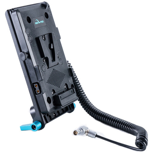 IndiPRO Tools V-Mount Battery Plate with 15mm Rod Mount for RED KOMODO (Dual D-Tap Outputs)