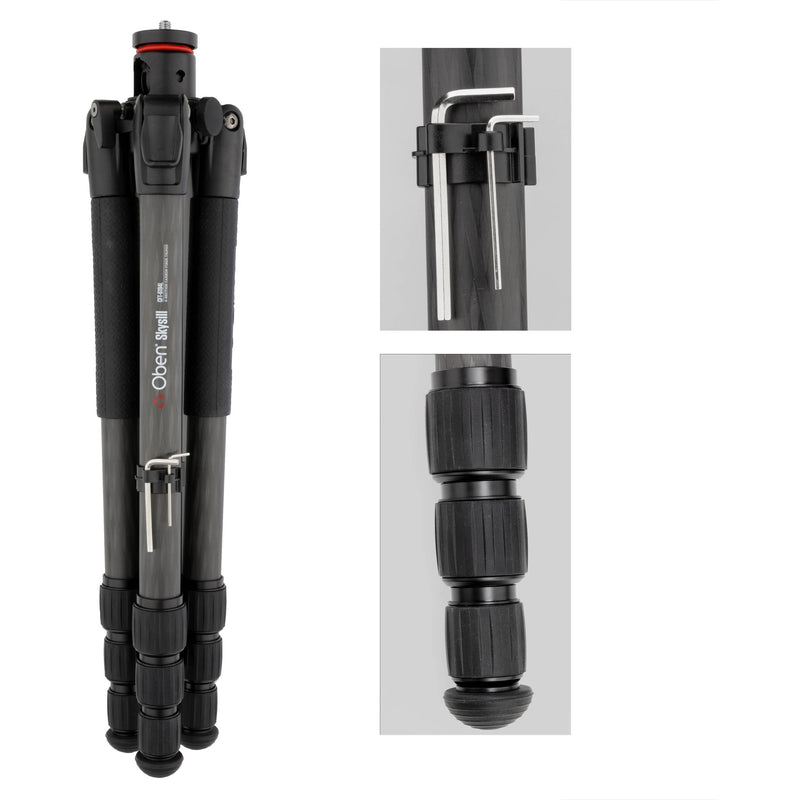 Oben CFT-6194L Skysill 4-Section Carbon Fiber Tripod with 90&deg; Lateral Center Column