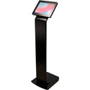 CTA Digital Locking Floor Stand Kiosk for iPad & Tablets (Silver)