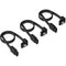 Sabrent 1.7' SATA III Data Cable with Locking Latch 3-Pack (Right Angle, Black)