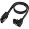 Sabrent 1.7' SATA III Data Cable with Locking Latch 3-Pack (Right Angle, Black)