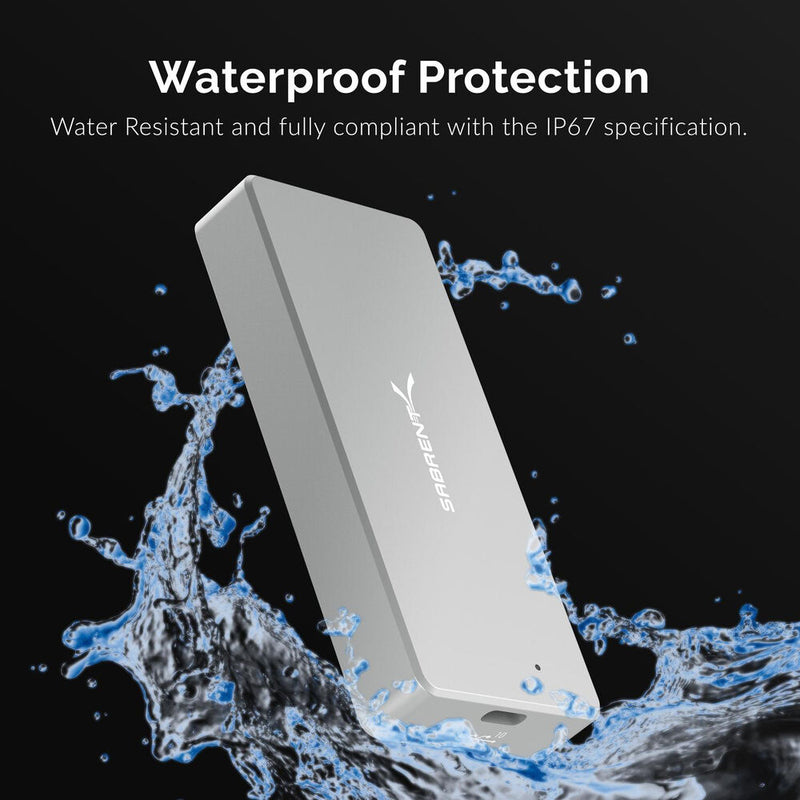 Sabrent USB 3.2 Gen 2 Water-Resistant M.2 Drive Enclosure