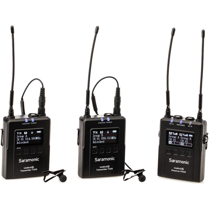 Saramonic UWMIC9S KIT2 2-Person Camera-Mount Wireless Omni Lavalier Microphone System (514 to 596 MHz)