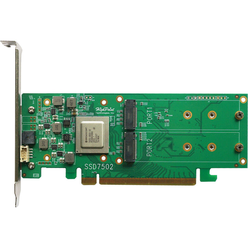 HighPoint SSD7502 Bootable PCIe 4.0 M.2 NVMe RAID Controller