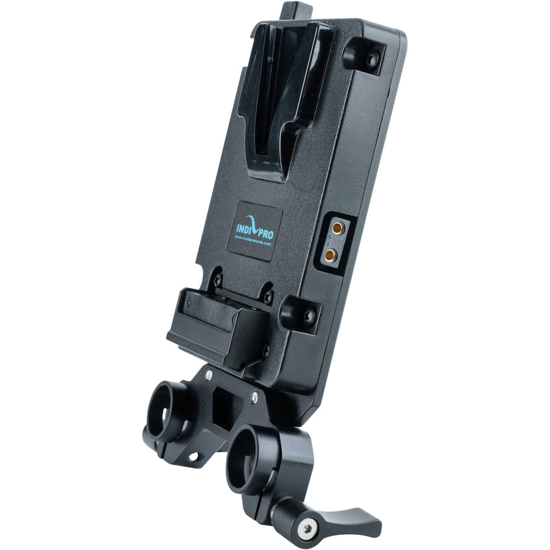 IndiPRO Tools Ultra Mini V-Mount Adapter Plate with 15mm Rod Clamp