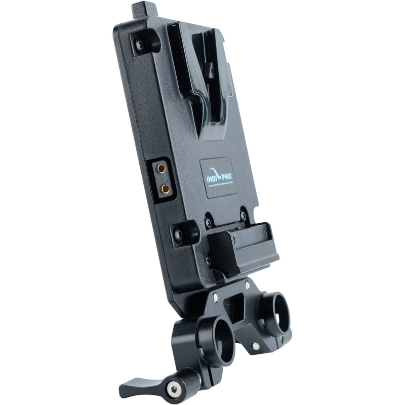 IndiPRO Tools Ultra Mini V-Mount Adapter Plate with 15mm Rod Clamp