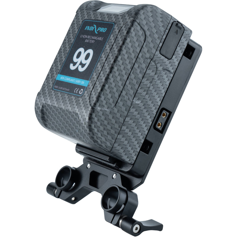 IndiPRO Tools Ultra Mini V-Mount Adapter Plate with 15mm Rod Clamp