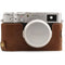 MegaGear Ever Ready Top Grain Leather Half Camera Case for FUJIFILM X100V (Brown)