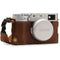 MegaGear Ever Ready Top Grain Leather Half Camera Case for FUJIFILM X100V (Brown)