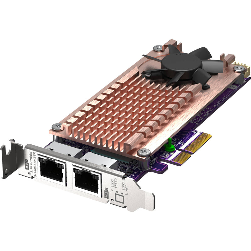 QNAP QM2-2P2G2T Dual M.2 2280 PCIe NVMe SSD & Dual-Port 2.5GbE Expansion Card