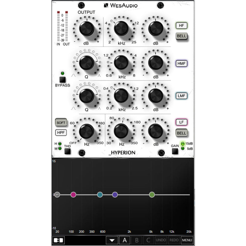 WesAudio _HYPERION 500 Series Parametric Equalizer with Digital Recall