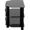 AVF Group Classic Corner Glass TV Stand (Black Frame, Black Glass)