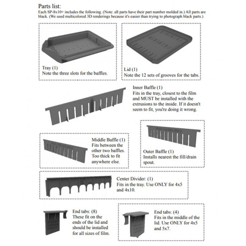 Stearman Press SP-8 x 10 Daylight Processing Tray