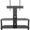 AVF Group 45" Corner Pedestal TV Stand (Black Glass with Black Tube)