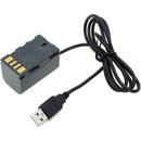 GyroVu USB to JVC BN-VF823 Dummy Battery Adapter Cable with USB Power Supply