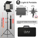 GVM RGB LED Studio Video Bi-Color 2-Panel Light Kit with Softboxes