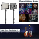 GVM RGB LED Studio Video Bi-Color 2-Panel Light Kit with Softboxes