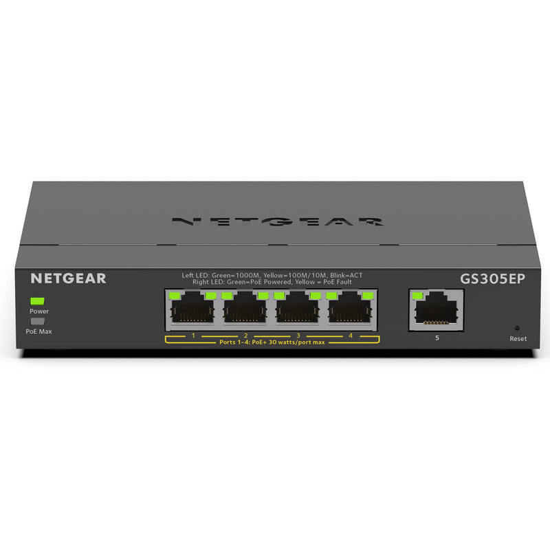 Netgear GS305EP 5-Port Gigabit PoE+ Compliant Managed Switch