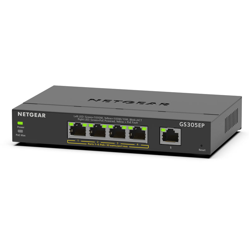 Netgear GS305EP 5-Port Gigabit PoE+ Compliant Managed Switch