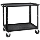 ConeCarts 1-Series Large 2-Shelf Cart with Black Moquette