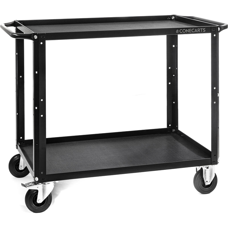ConeCarts 1-Series Large 2-Shelf Cart with Rubber Mat