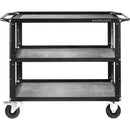 ConeCarts 1-Series Large 3-Shelf Cart with Gray Moquette