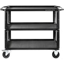 ConeCarts 1-Series Large 3-Shelf Cart with Rubber Mat