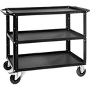 ConeCarts 1-Series Large 3-Shelf Cart with Rubber Mat