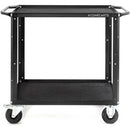 ConeCarts 1-Series Small 2-Shelf Cart with Black Moquette