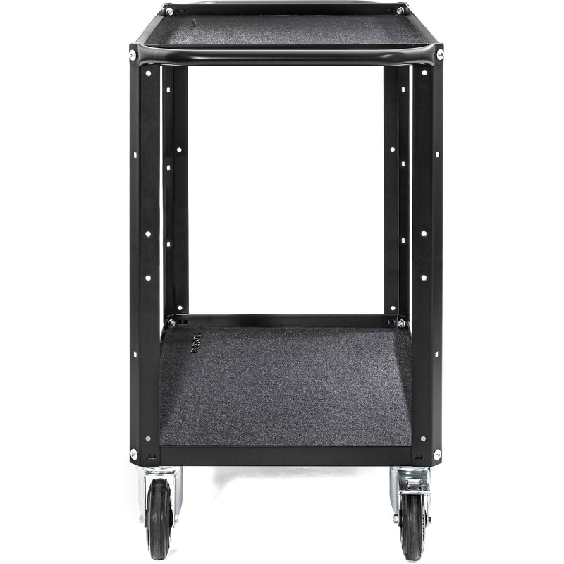 ConeCarts 1-Series Small 2-Shelf Cart with Black Moquette