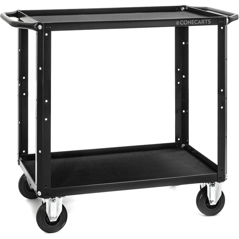 ConeCarts 1-Series Small 2-Shelf Cart with Rubber Mat