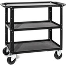 ConeCarts 1-Series Small 3-Shelf Cart with Gray Moquette