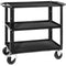 ConeCarts 1-Series Small 3-Shelf Cart with Black Moquette