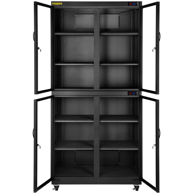 Ruggard EDC-600LC Electronic Dry Cabinet with Dual Humidity Zones (Black, 600L)