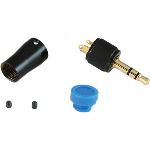 Cable Techniques CT-LPS-T35-B Low-Profile Right-Angle 3.5mm TRS Screw-Locking Connector (Blue)