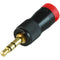 Cable Techniques CT-LPS-T35-R Low-Profile Right-Angle 3.5mm TRS Screw-Locking Connector (Red)